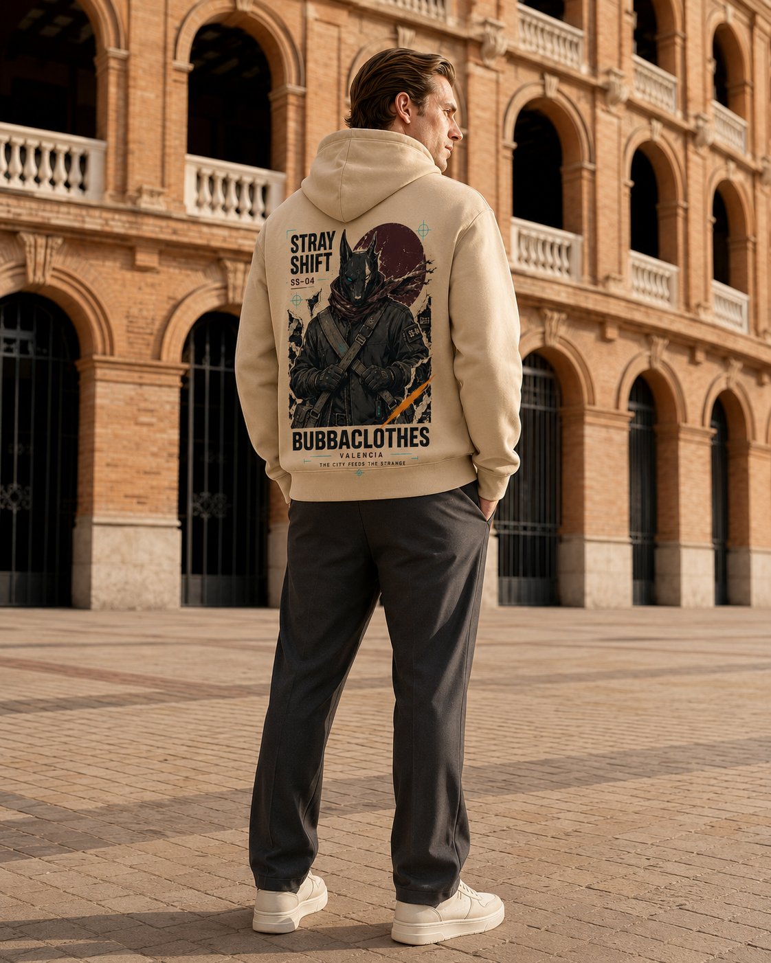 Sudadera Streetwear Stray Shift – Sand Edition | BubbaClothes