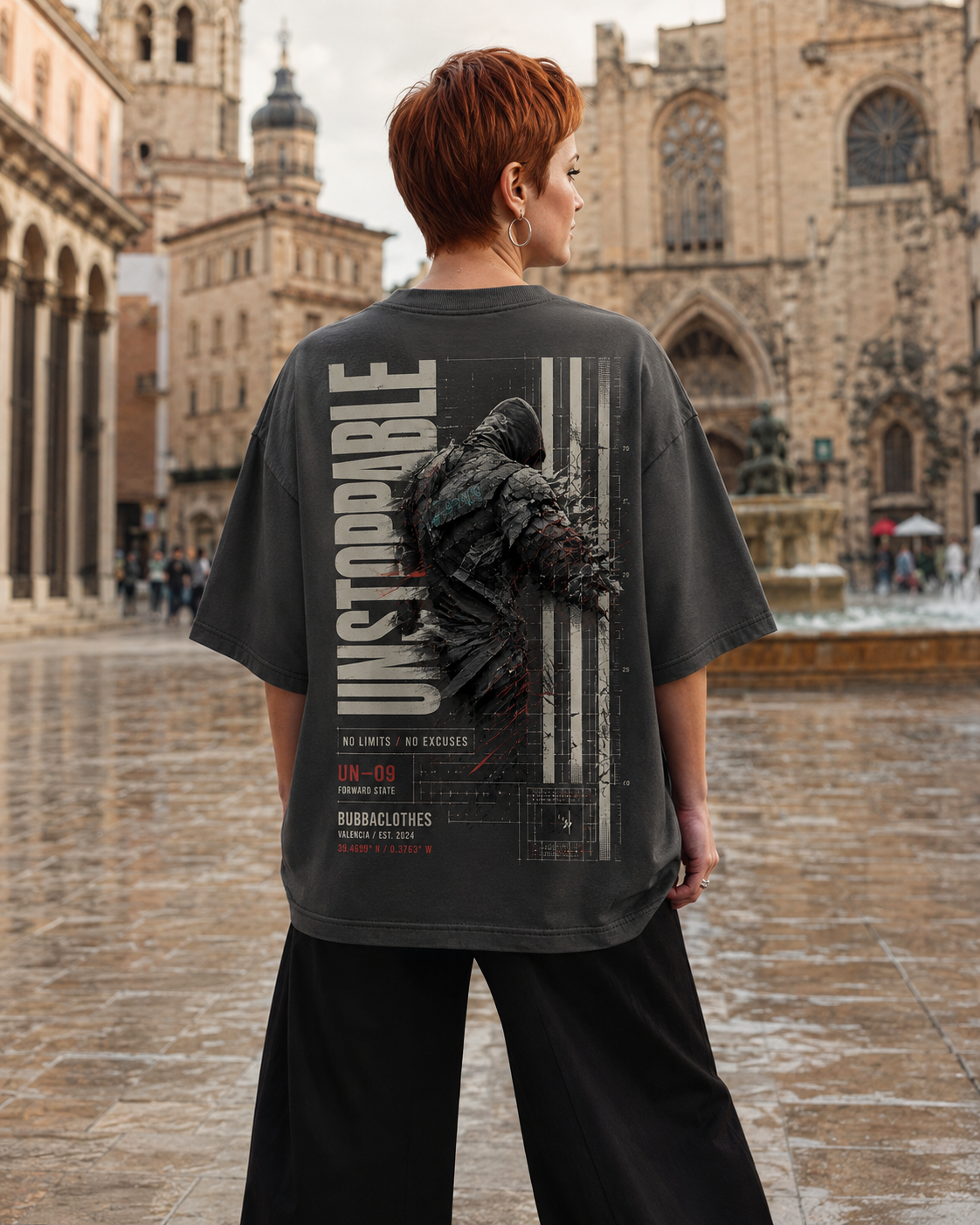 Camiseta Oversize UNSTOPPABLE UN–09 – No Limits / No Excuses