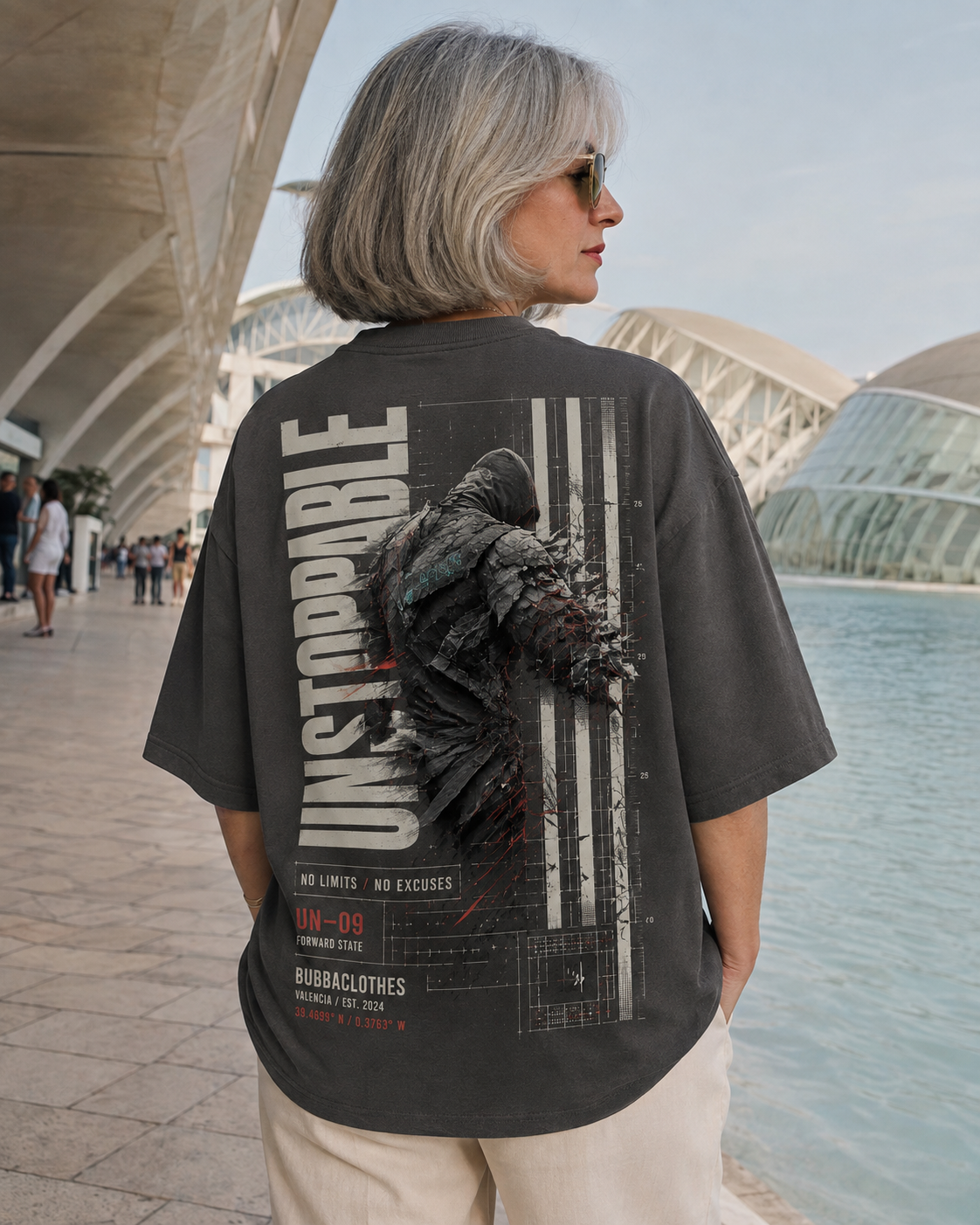 Camiseta Oversize UNSTOPPABLE UN–09 – No Limits / No Excuses