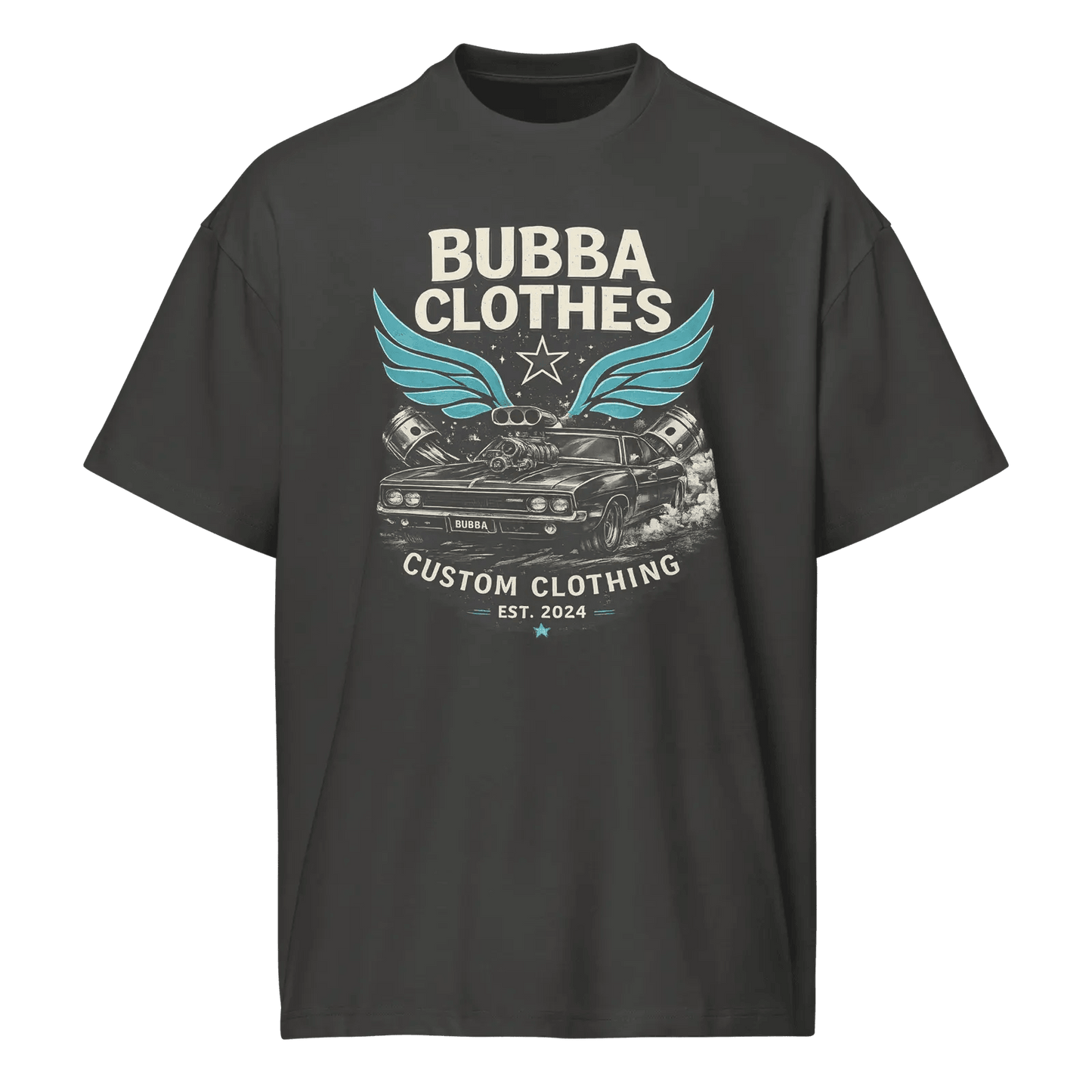 camiseta oversize bubbaclothes the original negra streetwear