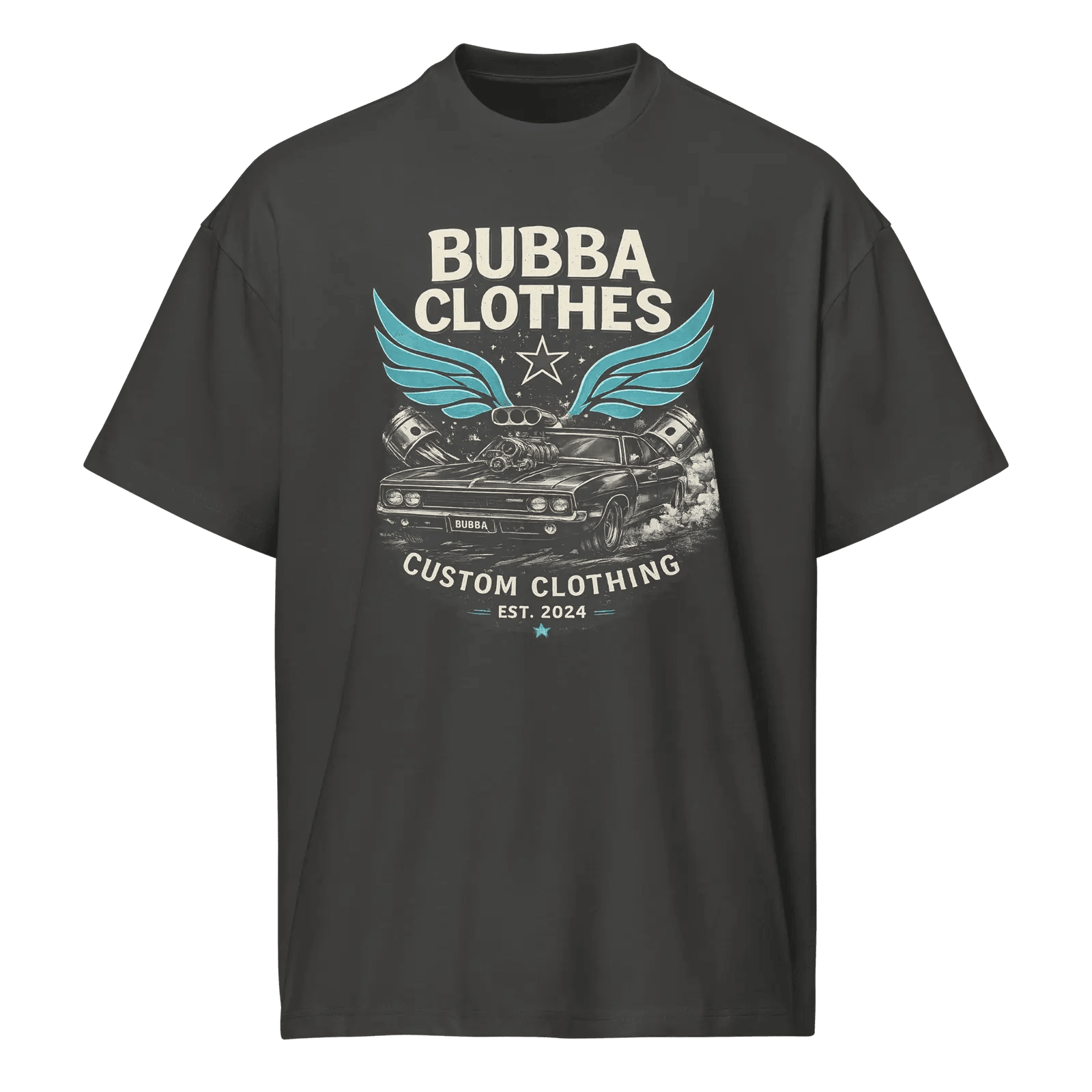 camiseta oversize bubbaclothes the original negra streetwear