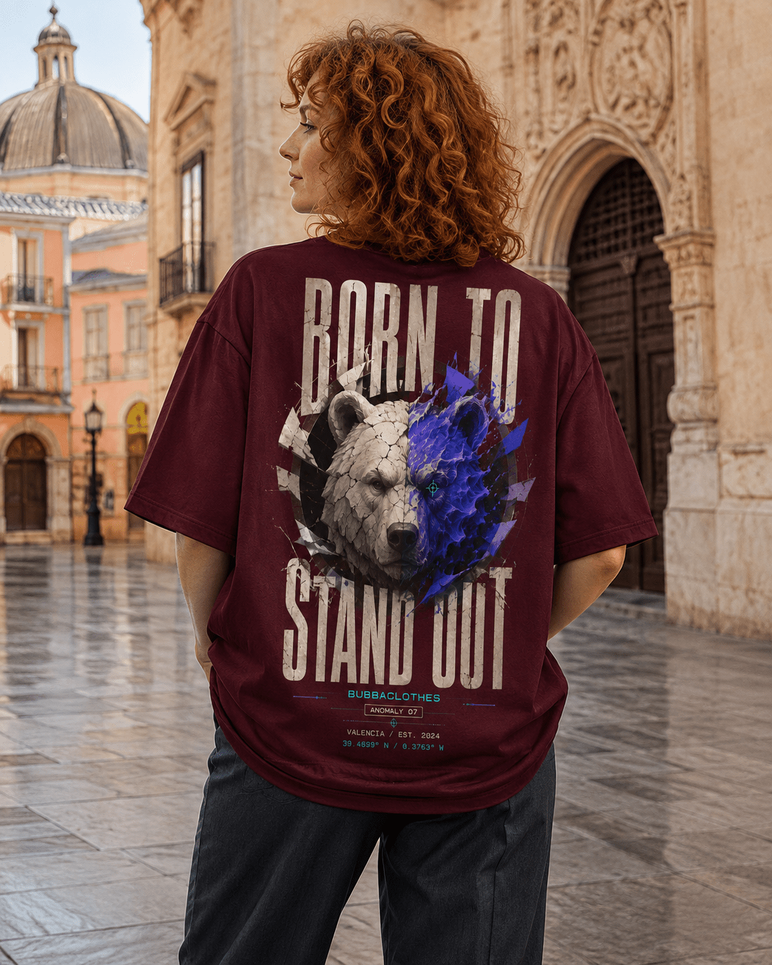 Camiseta Oversize BORN TO STAND OUT – ANOMALY 07 - Bubbaclothes