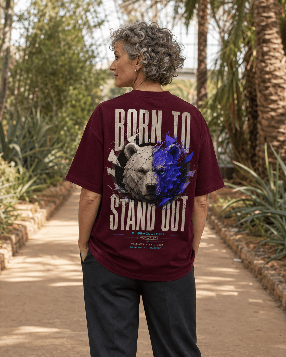 Camiseta Oversize BORN TO STAND OUT – ANOMALY 07 - Bubbaclothes