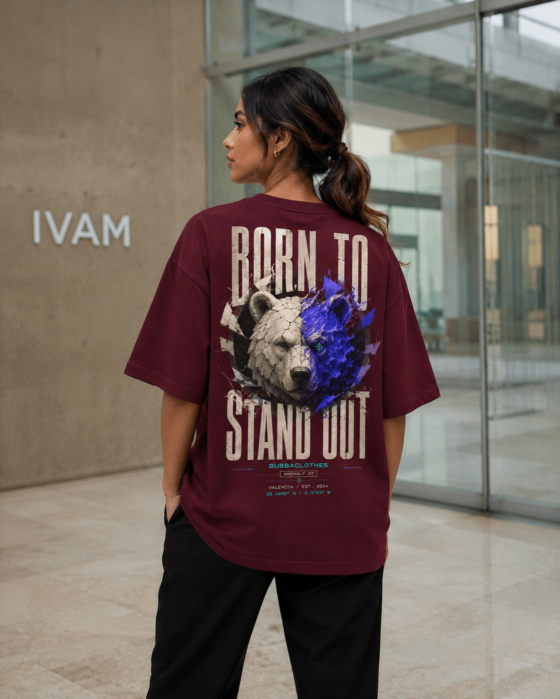 Camiseta Oversize BORN TO STAND OUT – ANOMALY 07 - Bubbaclothes