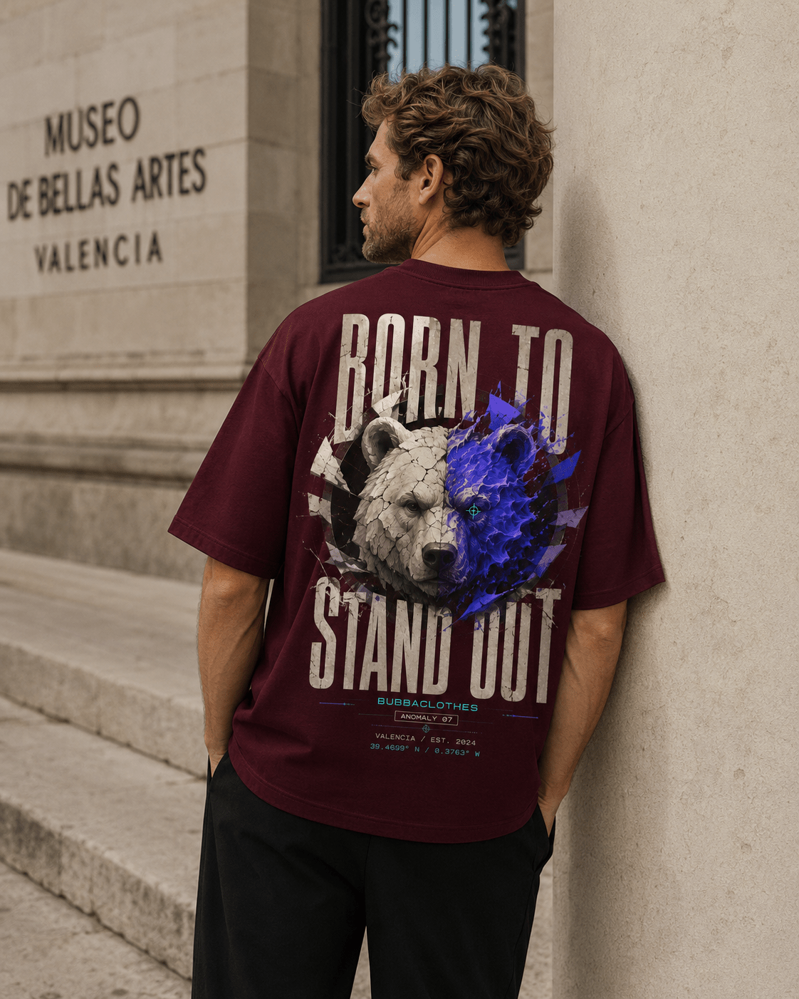 Camiseta Oversize BORN TO STAND OUT – ANOMALY 07 - Bubbaclothes
