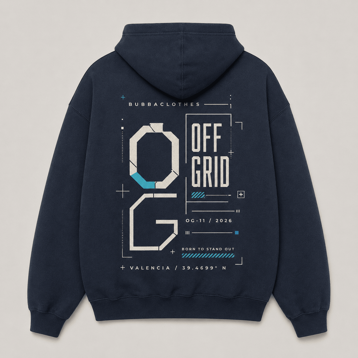 Sudadera Oversize OFF GRID  | BubbaClothes